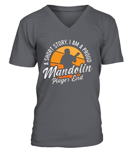 Mandolin Player A Short Story I Am Bluegrass Music V-Neck T-shirt