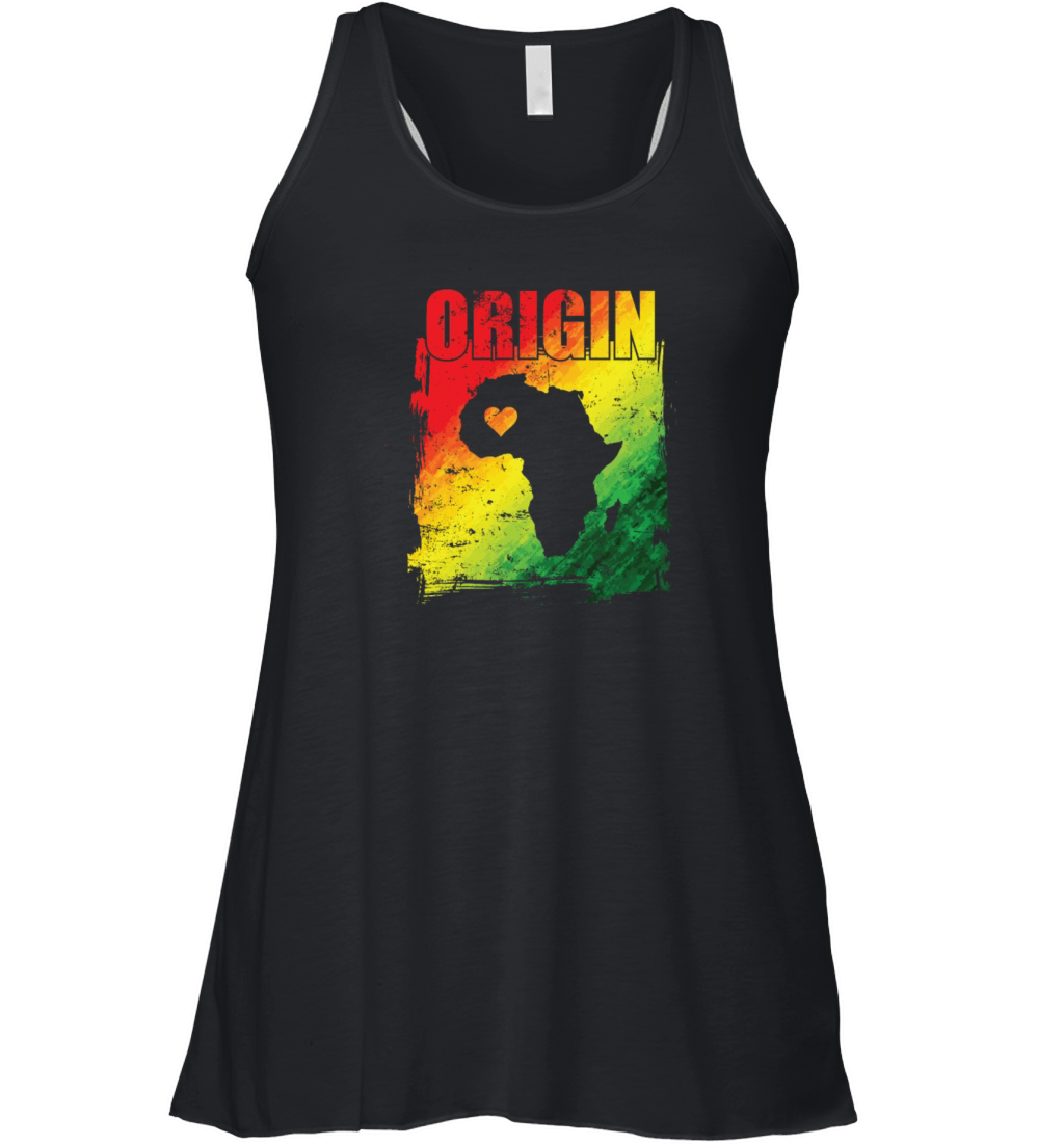 Origin Map Africa Heart Continent Africa Women's Flowy Tank Top