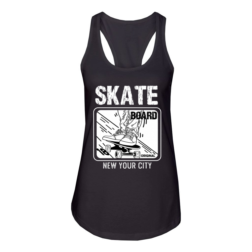 New York City Skateboarder Gift Women's Racerback Tank