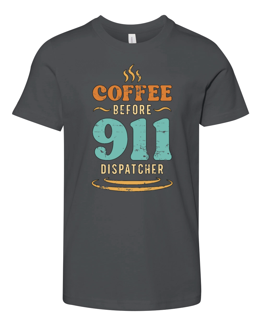 911 Dispatcher Coffee 911 Operator Coffee Lover Youth Unisex Jersey Tee