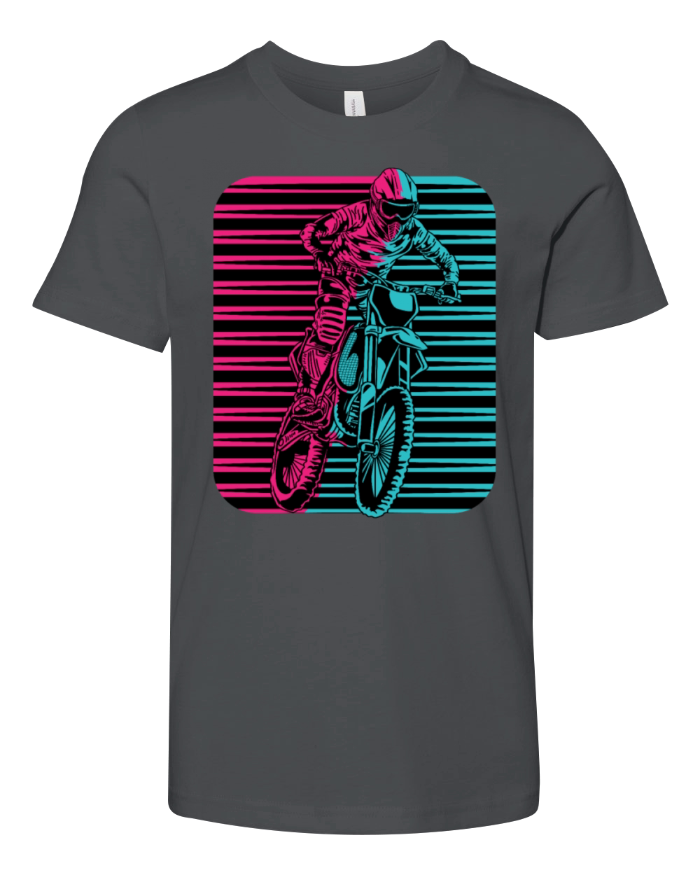 Motorcross Sunset Motorcyclist Gift Youth Unisex Jersey Tee