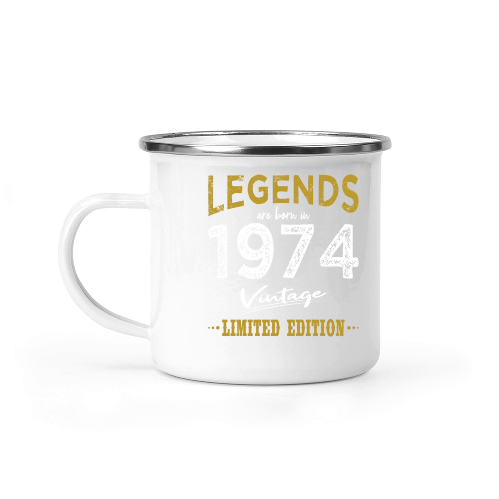 50th birthday vintage 1974 born in 1974 Camping Mug