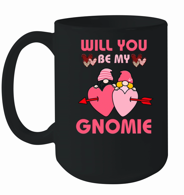 Will You Be My Gnomie Valentine Funny Quotes Ceramic Mug
