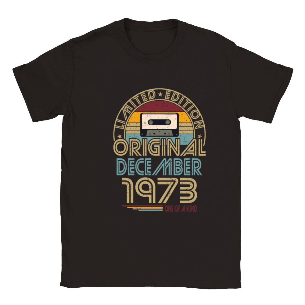 50th birthday december 1973 original 1973 Classic Kids Crewneck T-shirt