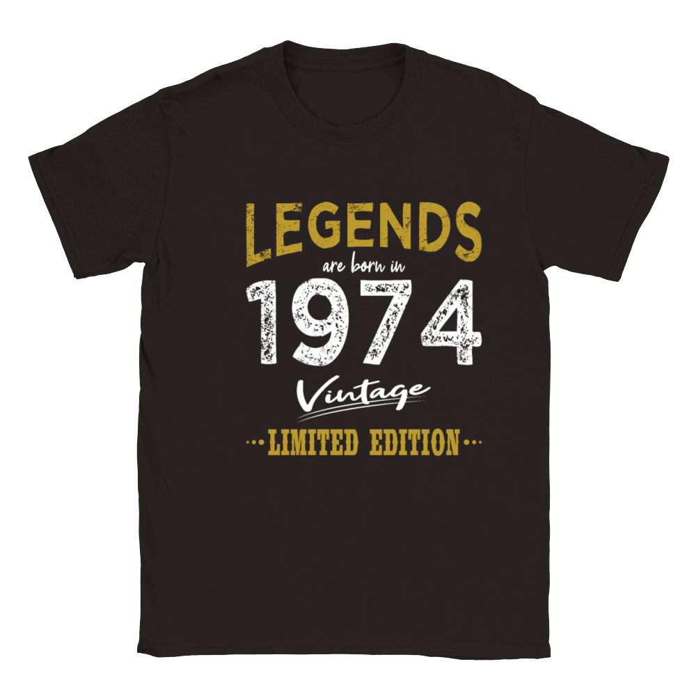 50th birthday vintage 1974 born in 1974 Classic Kids Crewneck T-shirt