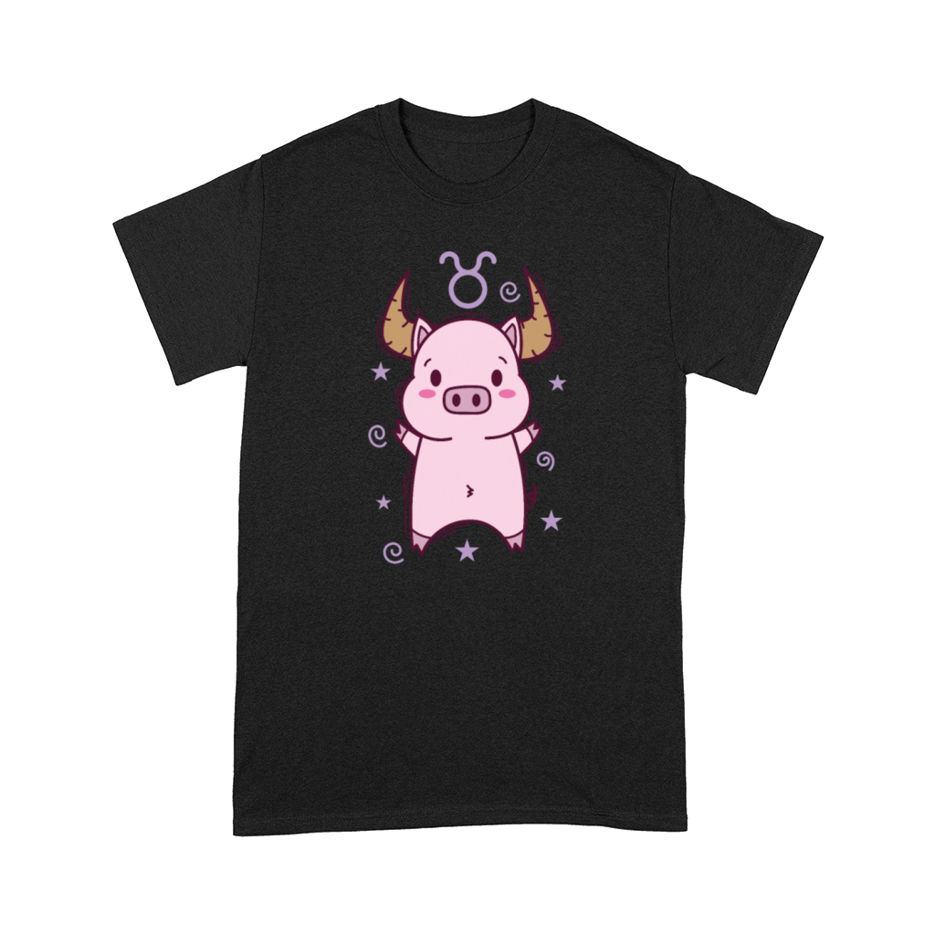 Taurus Zodiac Sign as a Piggy Horoscope Comfort T-shirt