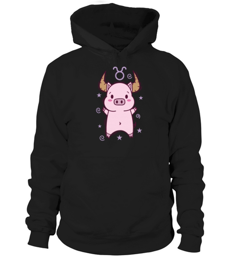 Taurus Zodiac Sign as a Piggy Horoscope Hoodie Unisex