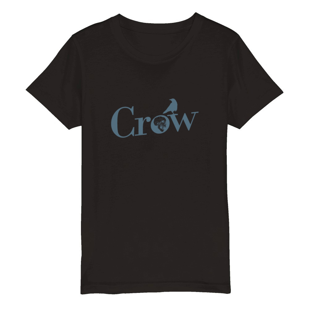 Crow Animal Bird Environment and Nature Organic Kids Crewneck T-shirt