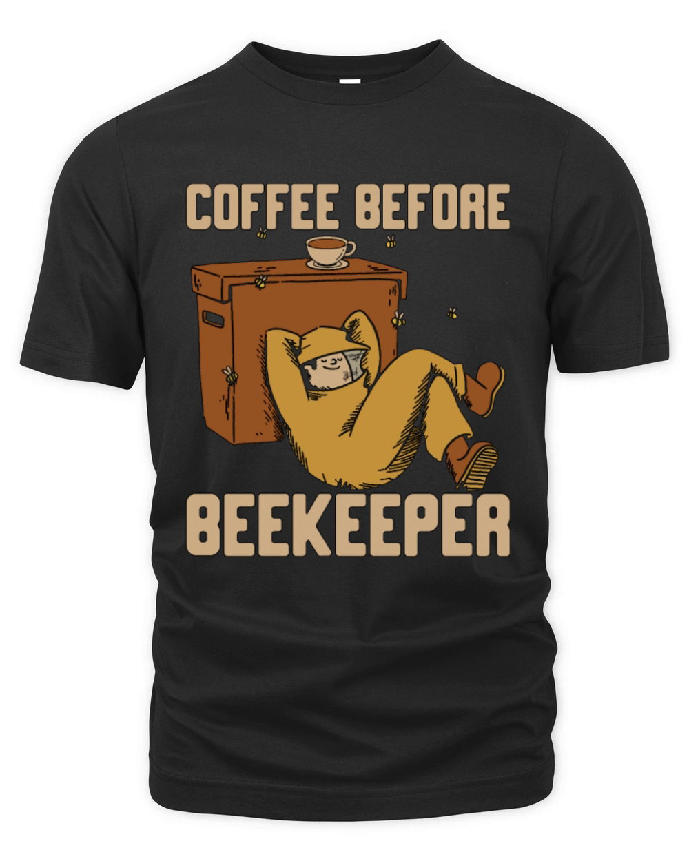 Beekeeper Coffee Before Beekeeping Coffee Lover Organic Unisex T-shirt