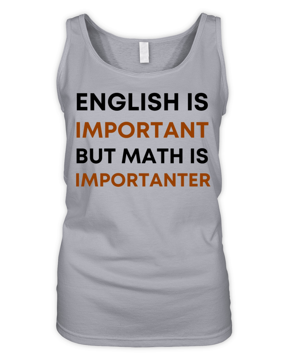 English is important but math is importanter Organic Women's Tank Top
