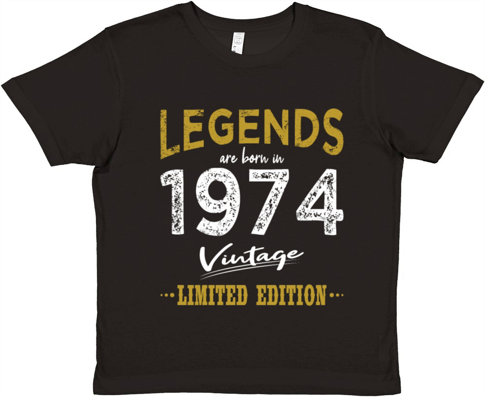 50th birthday vintage 1974 born in 1974 Premium Kids Crewneck T-shirt