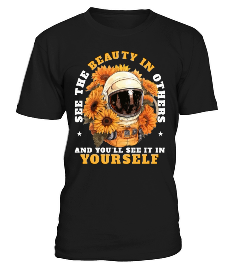 Motivational Optimism Quote Floral Astronaut Aesth T-Shirt Unisex