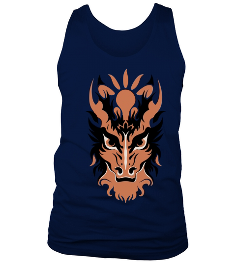 Dragon Head Vector Art Design 3 Colors Tank Top Unisex