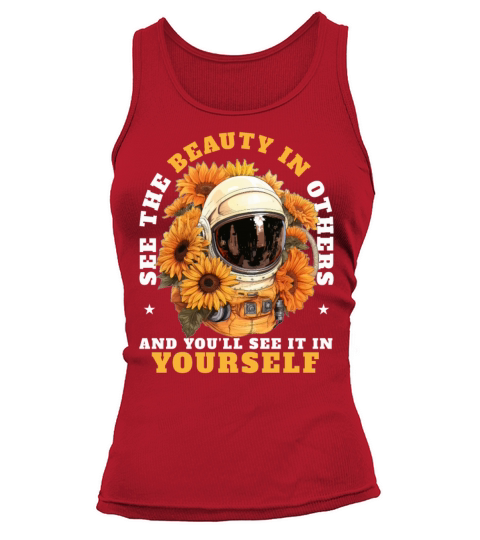 Motivational Optimism Quote Floral Astronaut Aesth Tank top Woman
