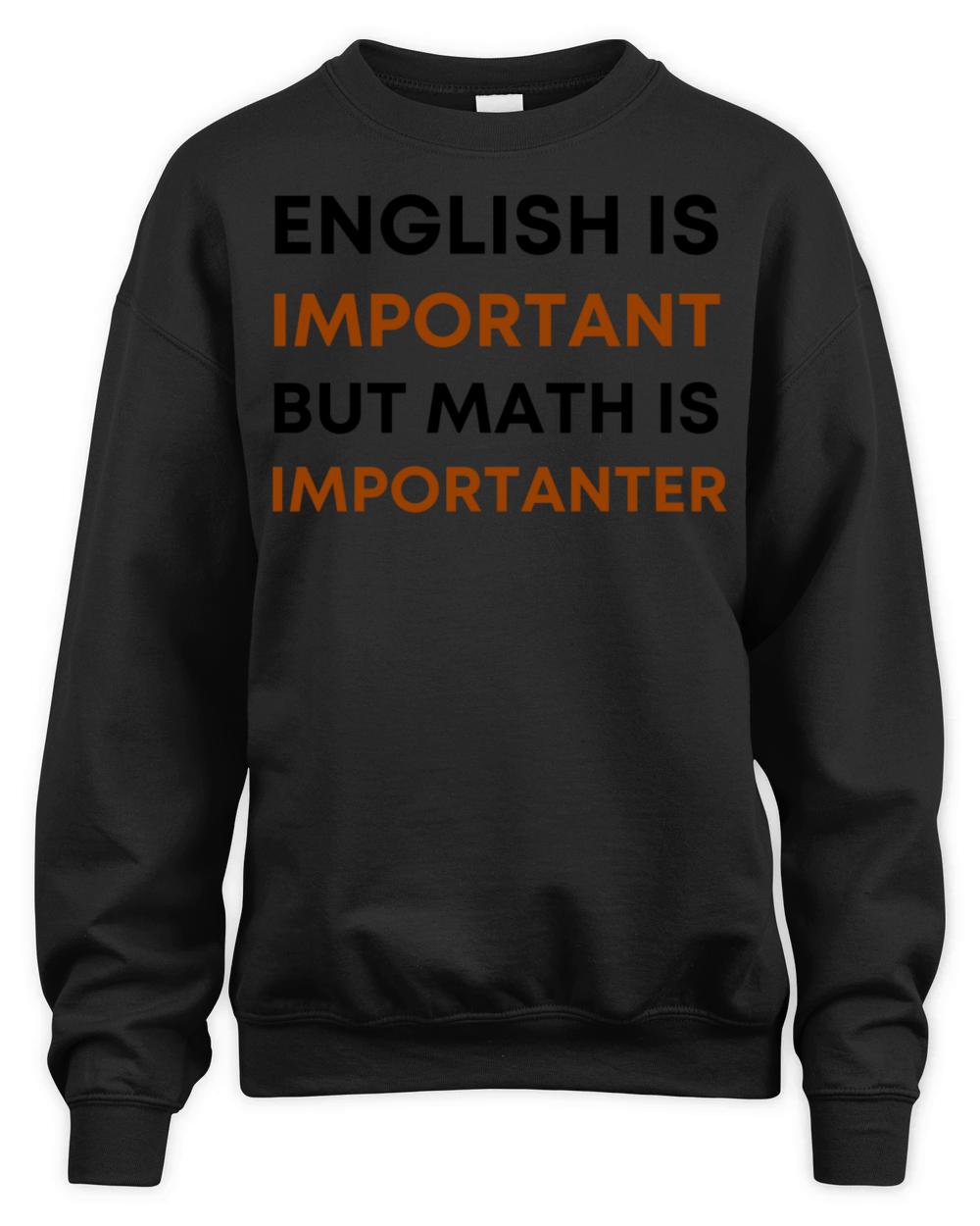 English is important but math is importanter Unisex Premium Crewneck Sweatshirt