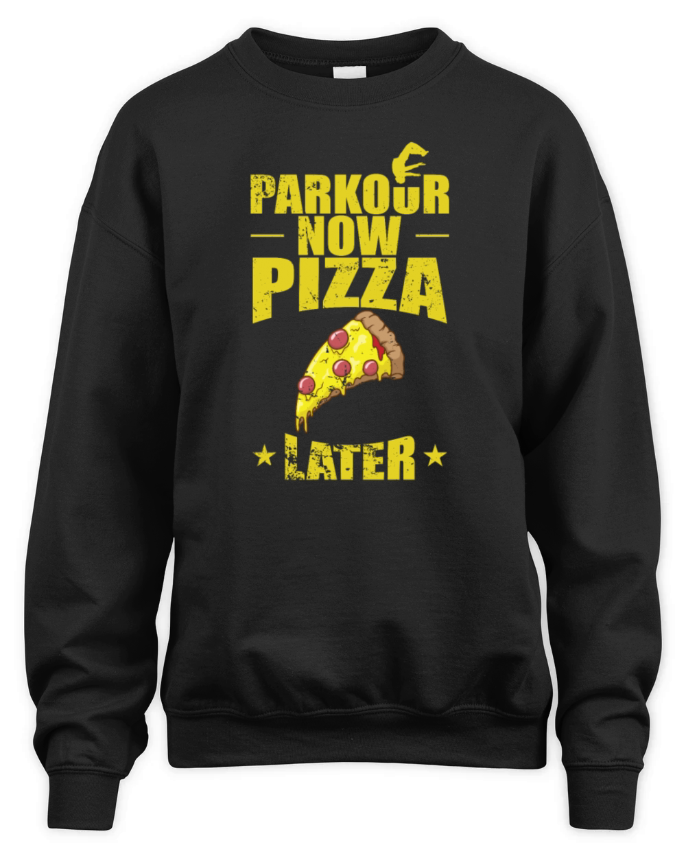 Parkour now Pizza later Sport Training Unisex Premium Crewneck Sweatshirt