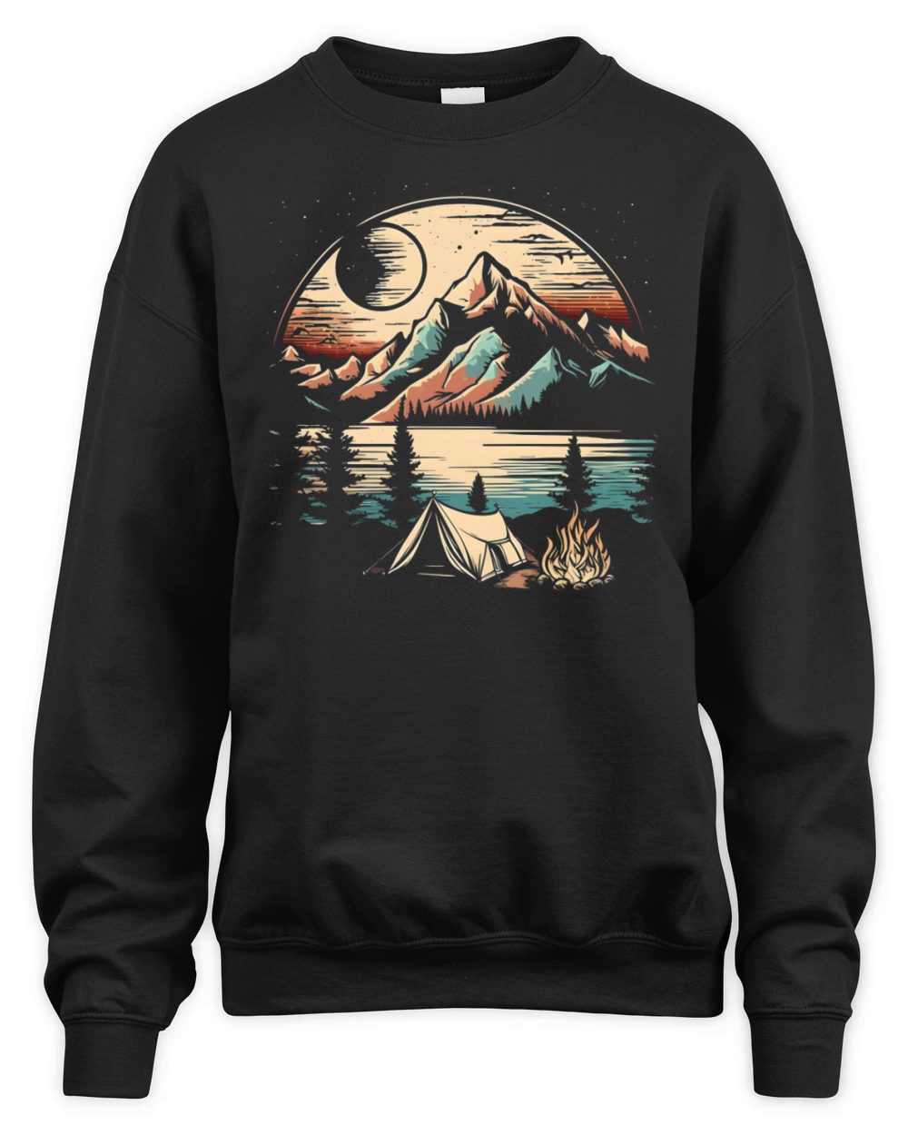Retro Wild Night Unisex Premium Crewneck Sweatshirt
