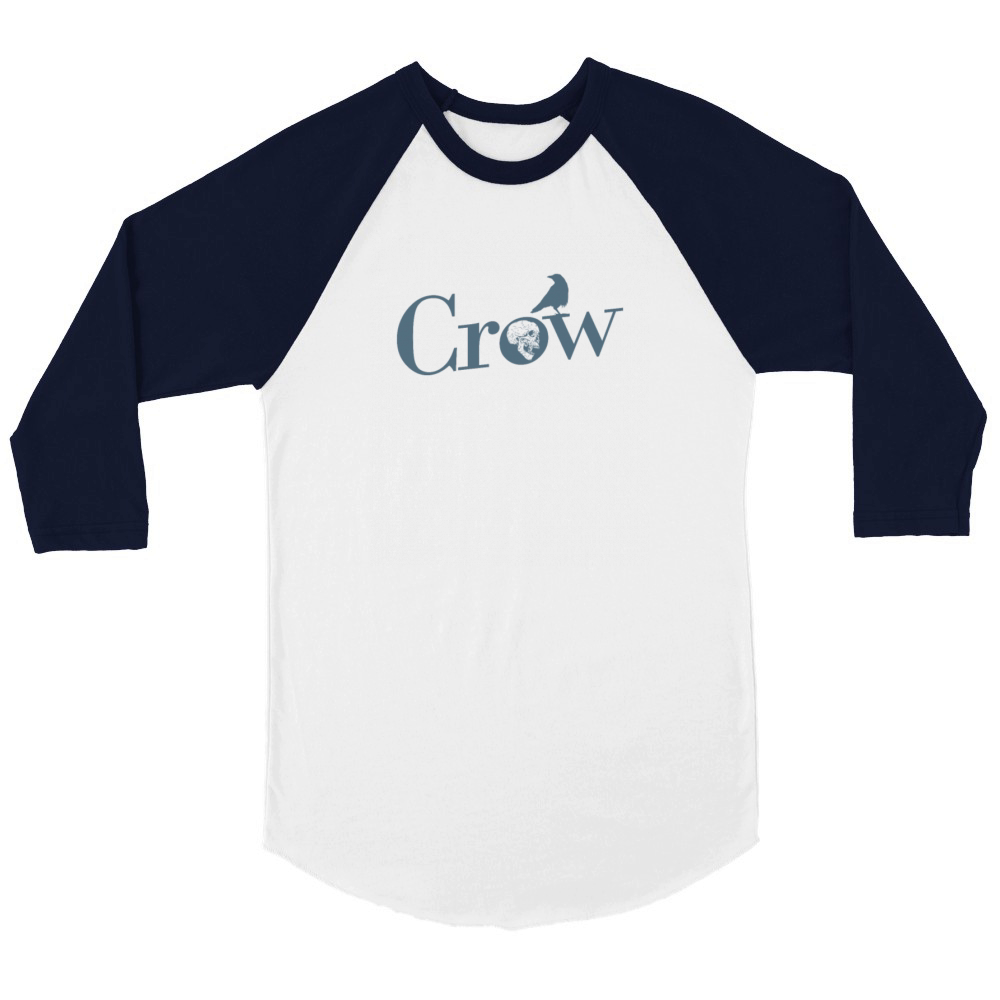 Crow Animal Bird Environment and Nature Unisex ¾ sleeve Raglan T-shirt