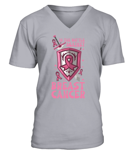 Breast cancer Awareness Support Survivors Pink V-Neck T-shirt