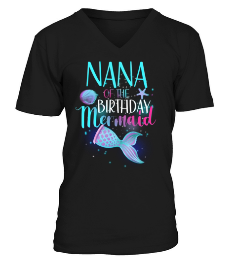 Nana Of The Mermaid Family V-Neck T-shirt