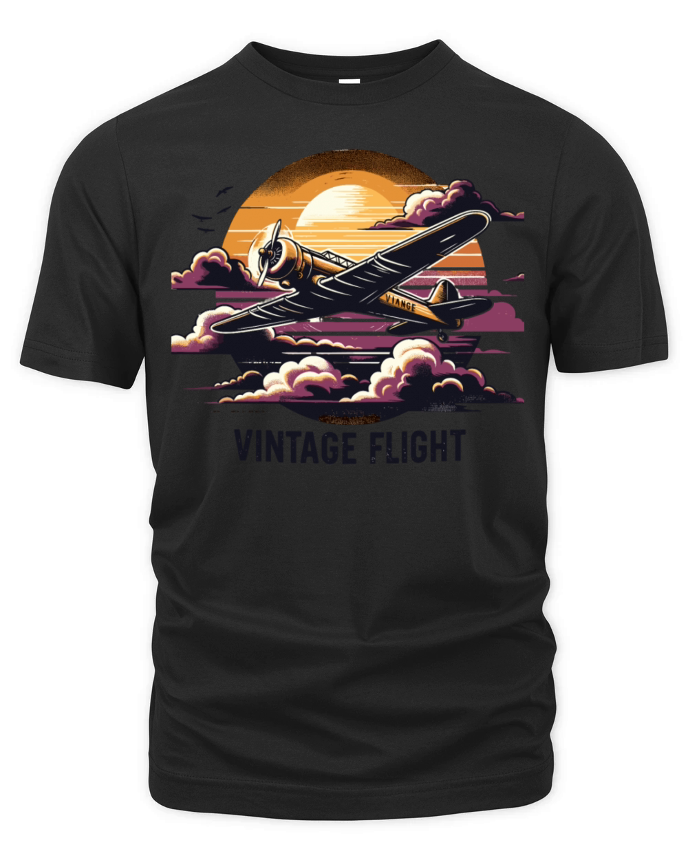 Classic Vintage Flight Nostalgia Organic Unisex T-shirt