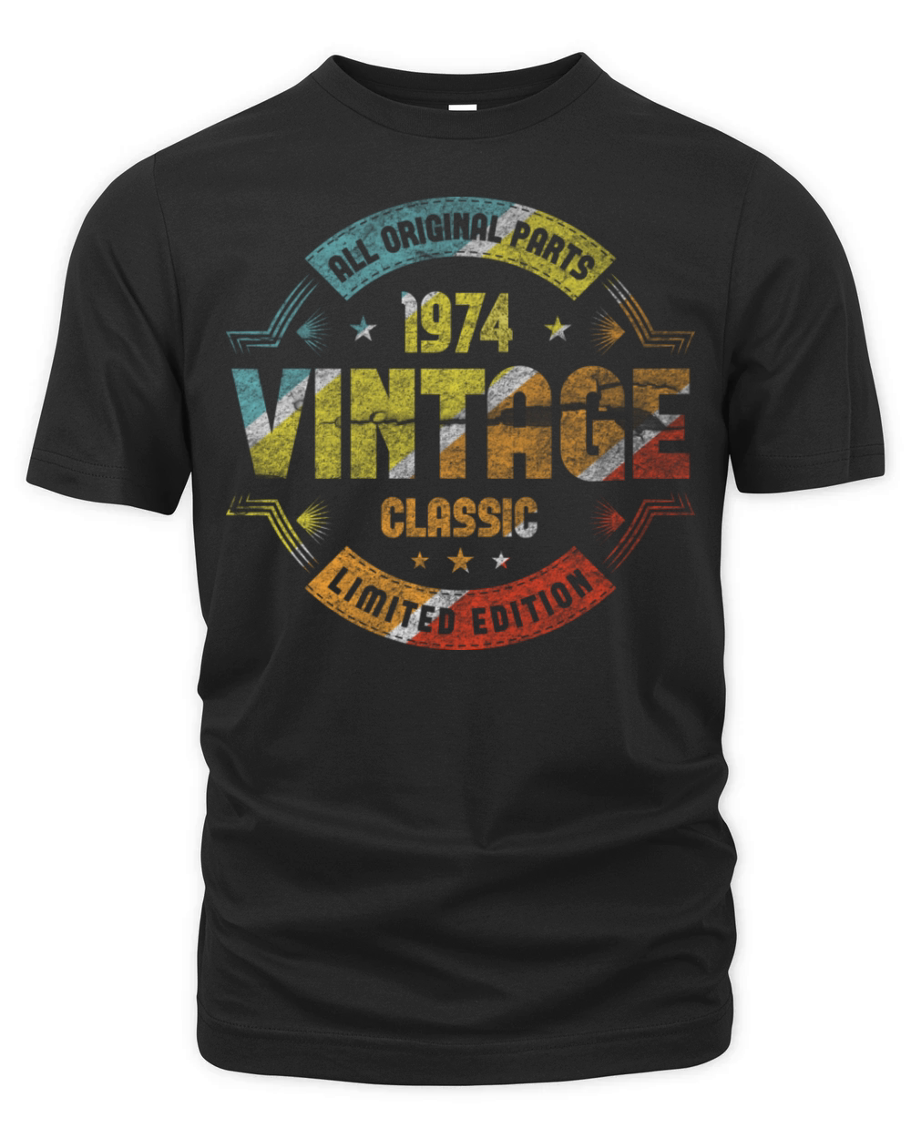 Vintage 1974 year of birth retro birthday gift Organic Unisex T-shirt