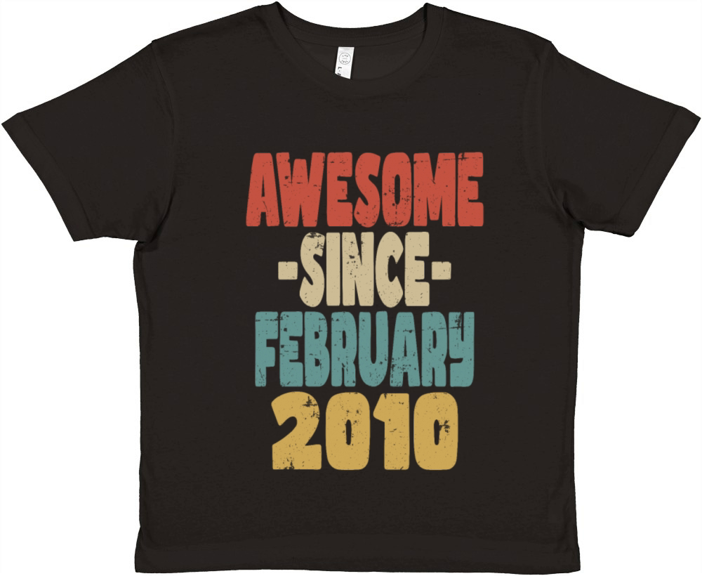Awesome February 2010 Premium Kids Crewneck T-shirt