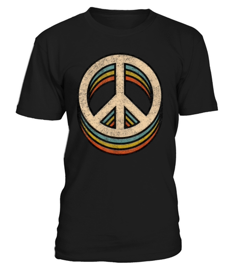 Peace Sign Cool Vintage 60s 70s 80s Women Men T-Shirt Unisex