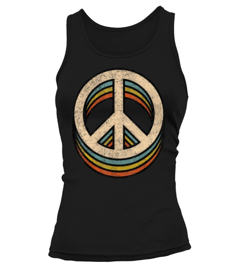 Peace Sign Cool Vintage 60s 70s 80s Women Men Tank top Woman