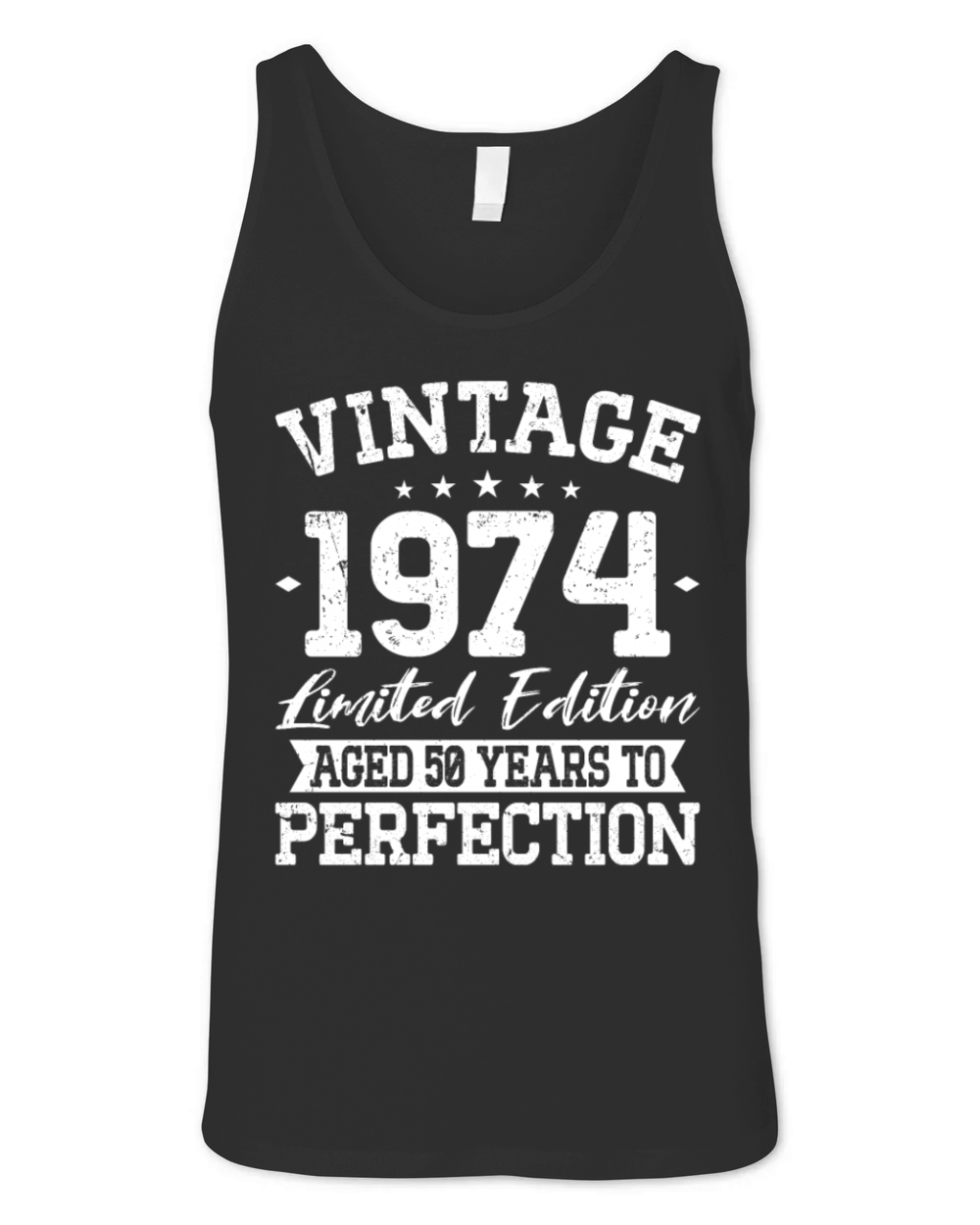 50th birthday vintage 1974 born in 1974 Unisex Jersey Tank
