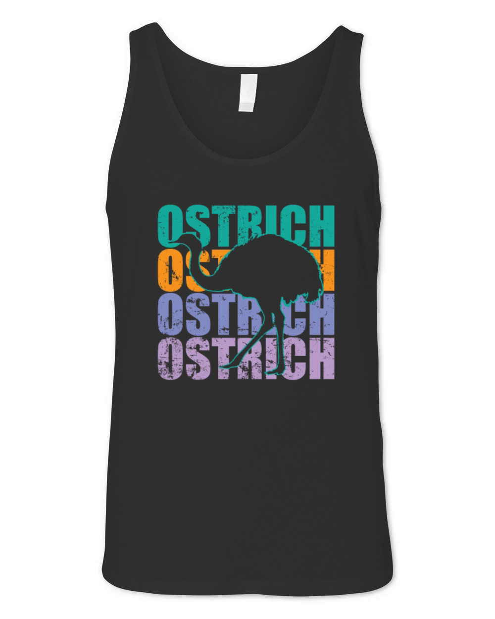 Ostrich Bird Bouquet running Bird Unisex Jersey Tank