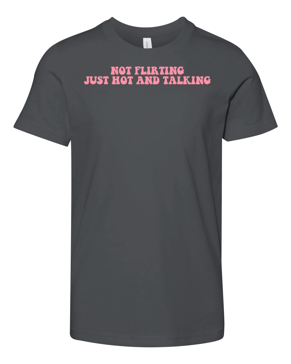 Not Flirting Just Hot And Talking Quote Youth Unisex Jersey Tee