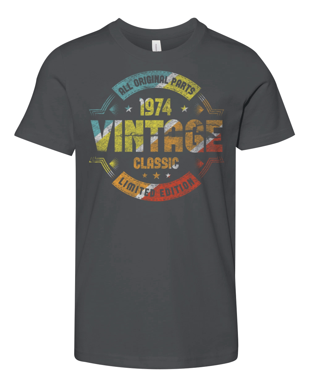 Vintage 1974 year of birth retro birthday gift Youth Unisex Jersey Tee
