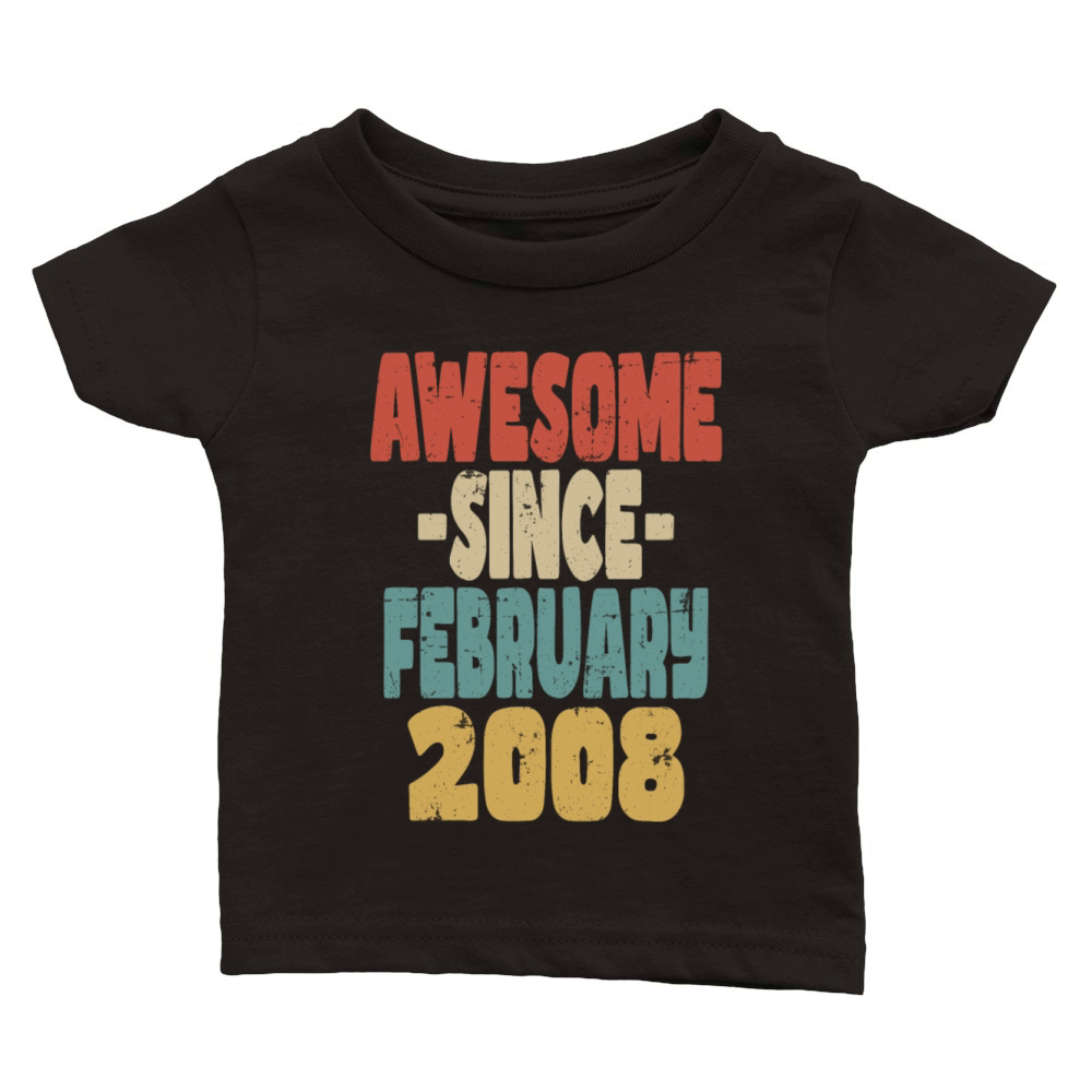 Awesome February 2008 Classic Baby Crewneck T-shirt