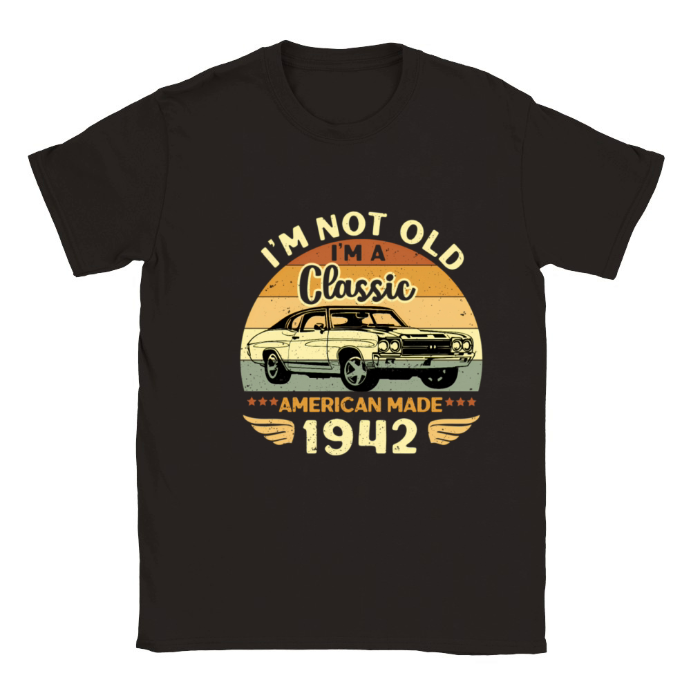 1942 Car Im Not Old Im A 1942 Classic Kids Crewneck T-shirt