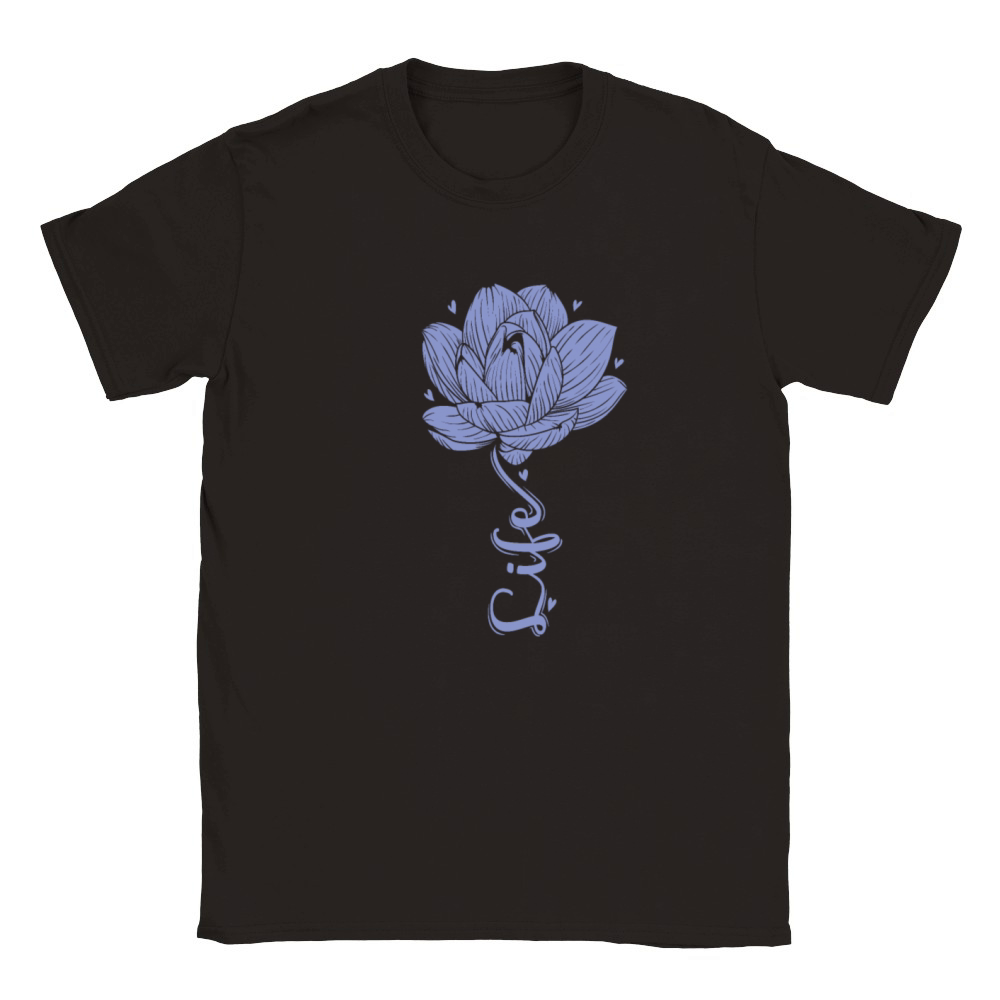 Lotus Flower Life as a Stem Plant Flower Classic Kids Crewneck T-shirt