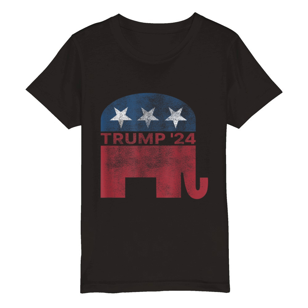 Donald For President Pro Trump Vintage Republican Organic Kids Crewneck T-shirt