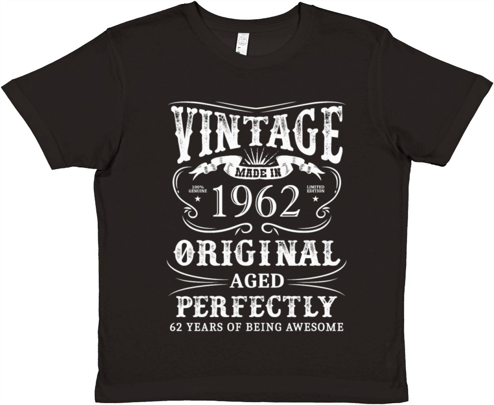 Vintage Made In 1962 62 Years Of Being Awesome Premium Kids Crewneck T-shirt