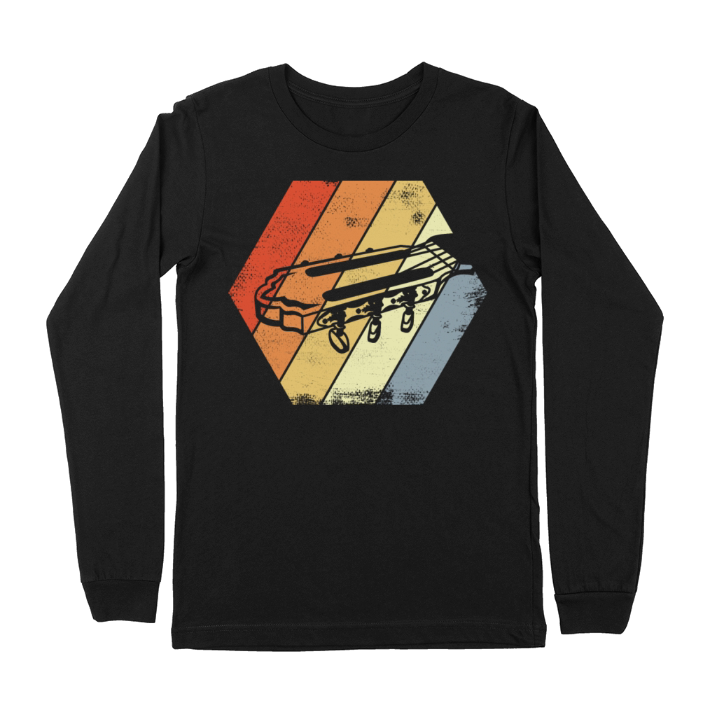 Guitar Headstock Vintage Premium Long Sleeve