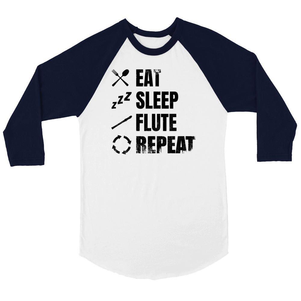 Flute Saying Unisex ¾ sleeve Raglan T-shirt