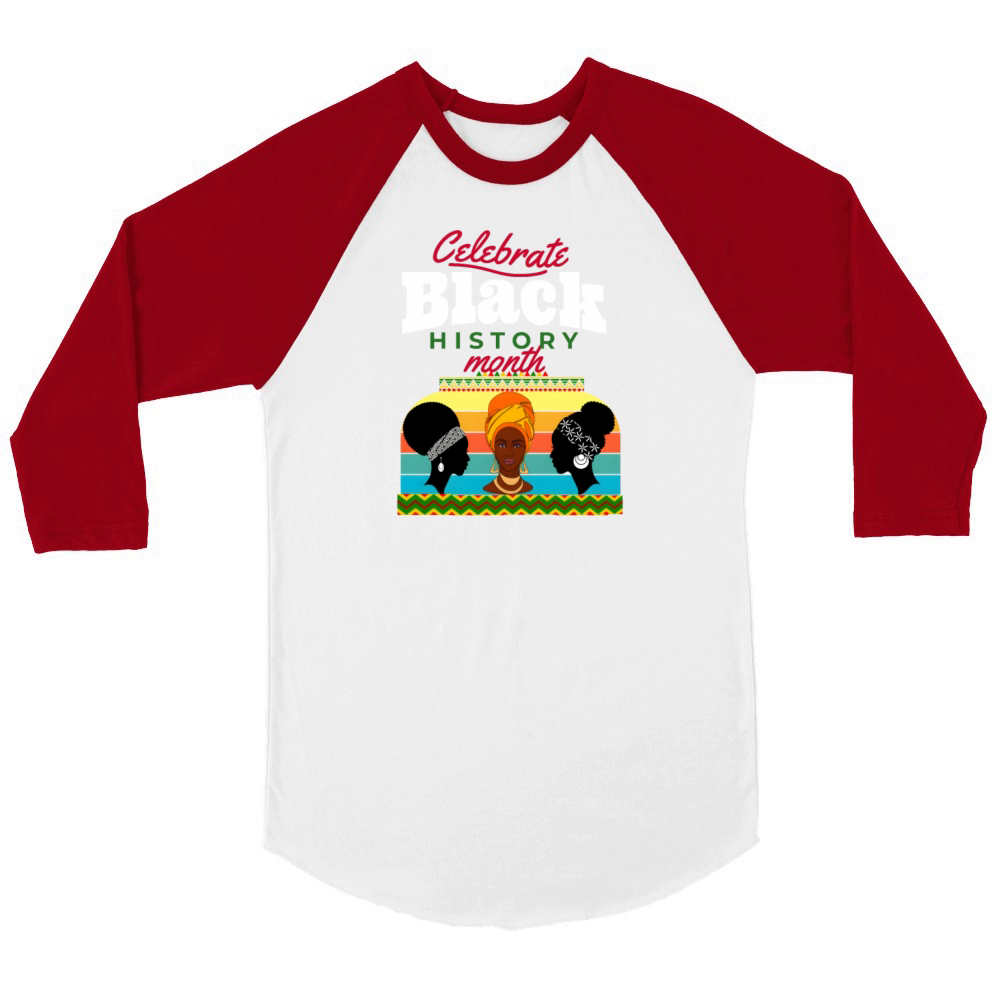 Unity in Diversity Commemorative Black History Unisex ¾ sleeve Raglan T-shirt