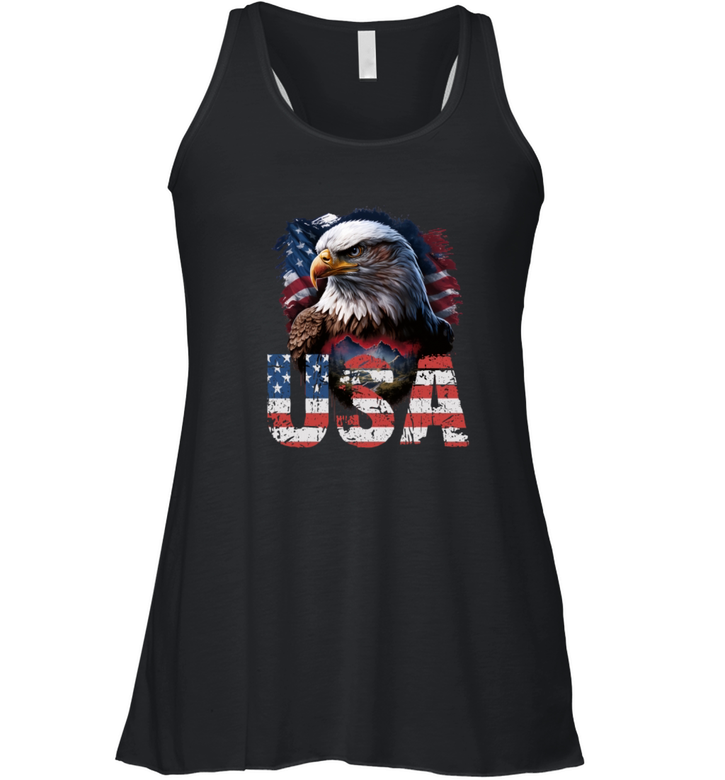 Patriotic Eagle 013 Women's Flowy Tank Top