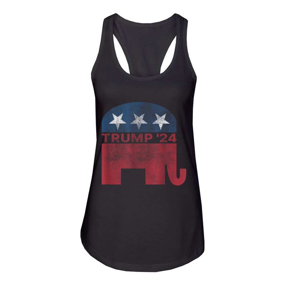 Donald For President Pro Trump Vintage Republican Women's Racerback Tank