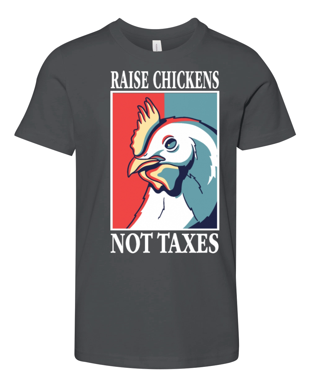 Libertarian Raise Chickens Not Taxes Ranch Youth Unisex Jersey Tee