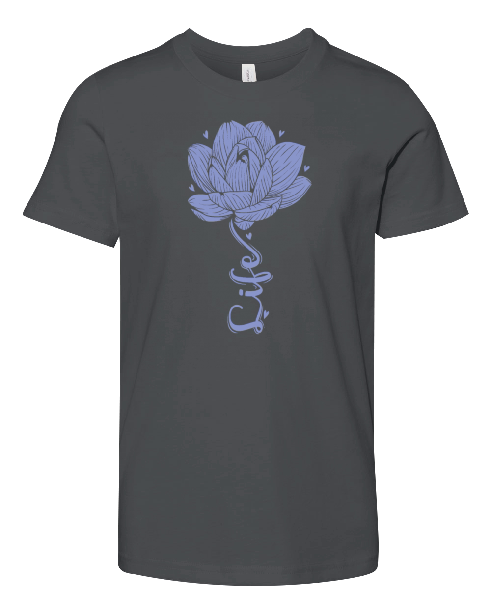 Lotus Flower Life as a Stem Plant Flower Youth Unisex Jersey Tee