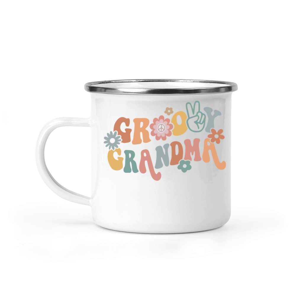 Retro Groovy Grandma Matching Family Party Camping Mug