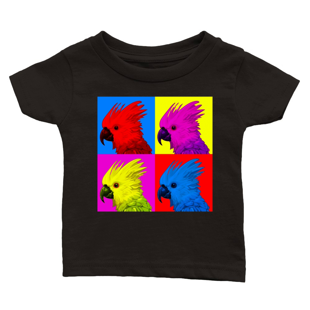 Cockatoo Parrot Vintage Cockatiel Vintage Bird Lov Classic Baby Crewneck T-shirt