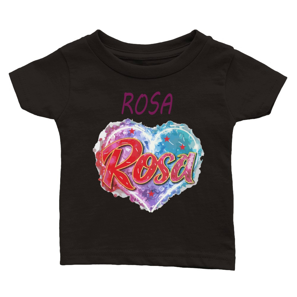 Rosa text design Classic Baby Crewneck T-shirt