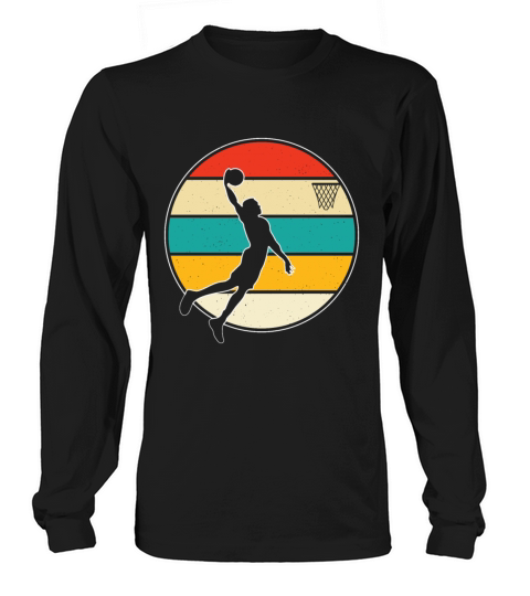 Retro Vintage Basketball Shirt Long sleeved Unisex
