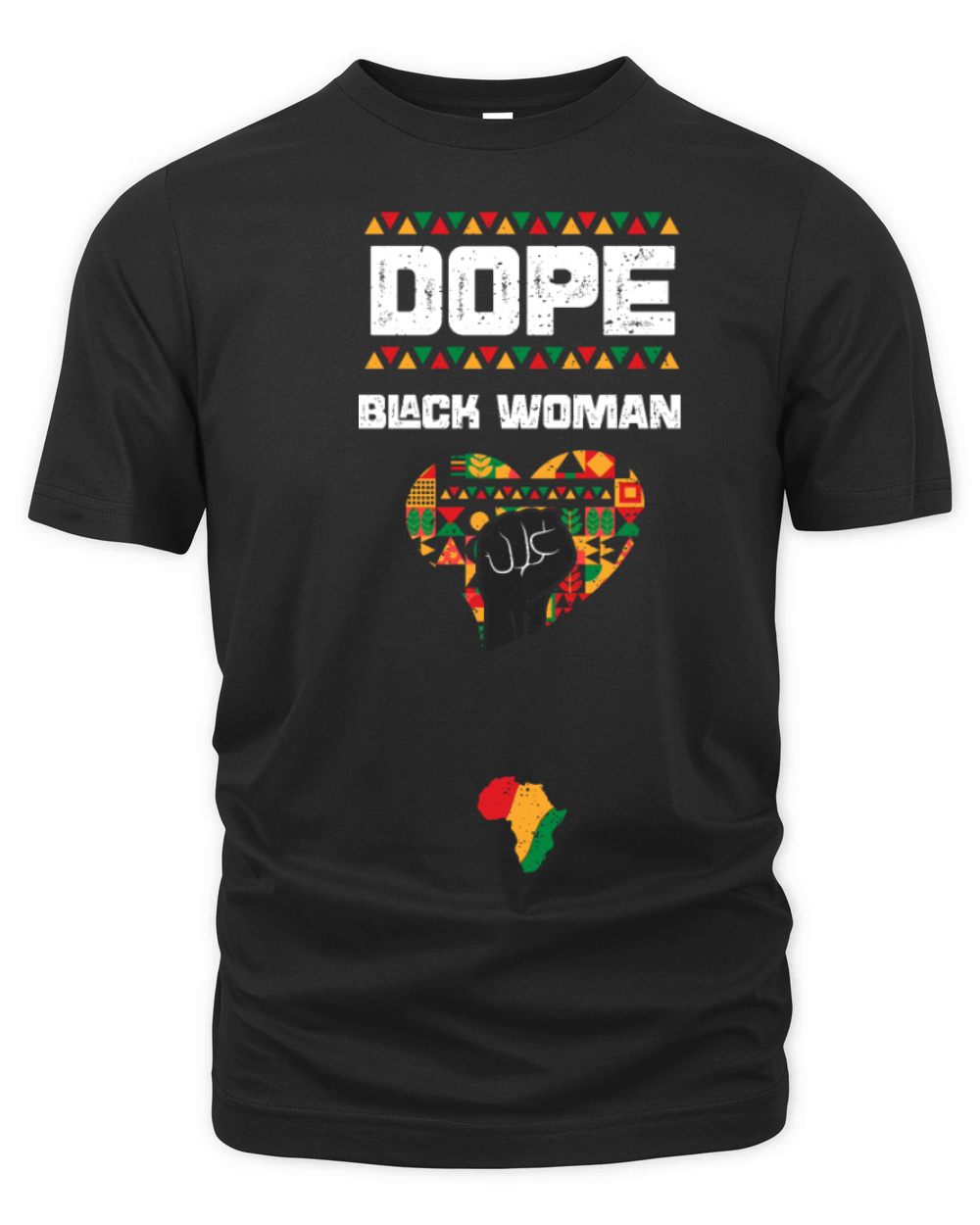 Dope Black Woman Organic Unisex T-shirt